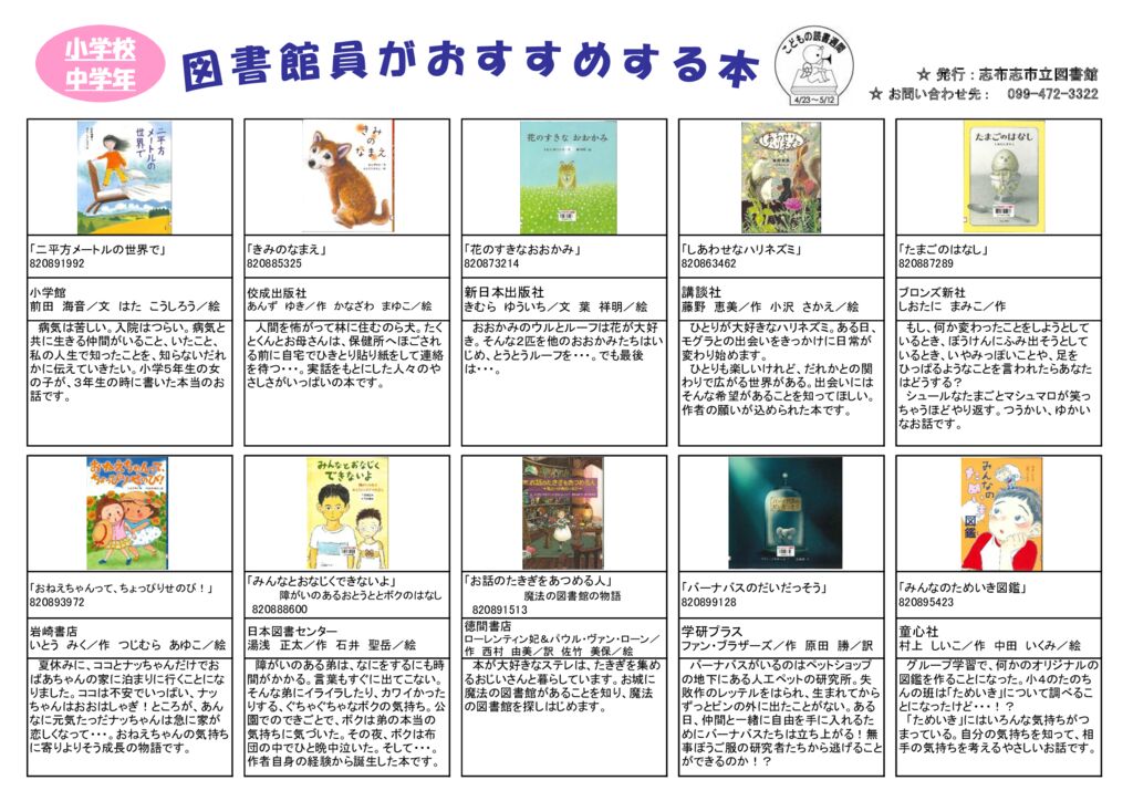 R4年度図書館員がすすめる本(中)のサムネイル