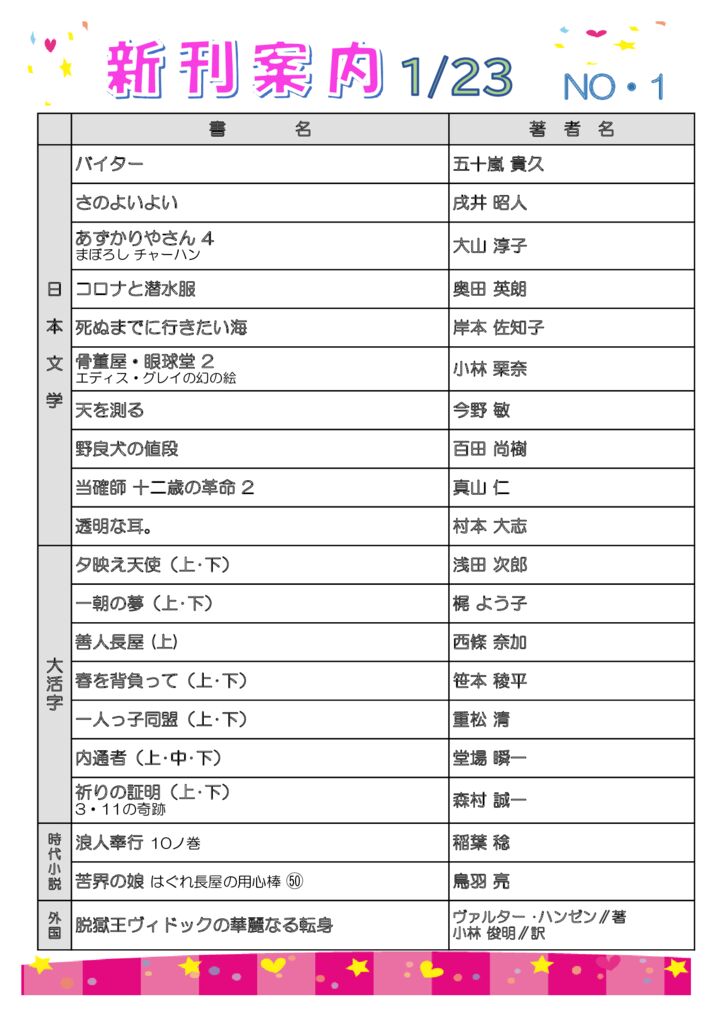 新刊案内2021.1.23No1のサムネイル